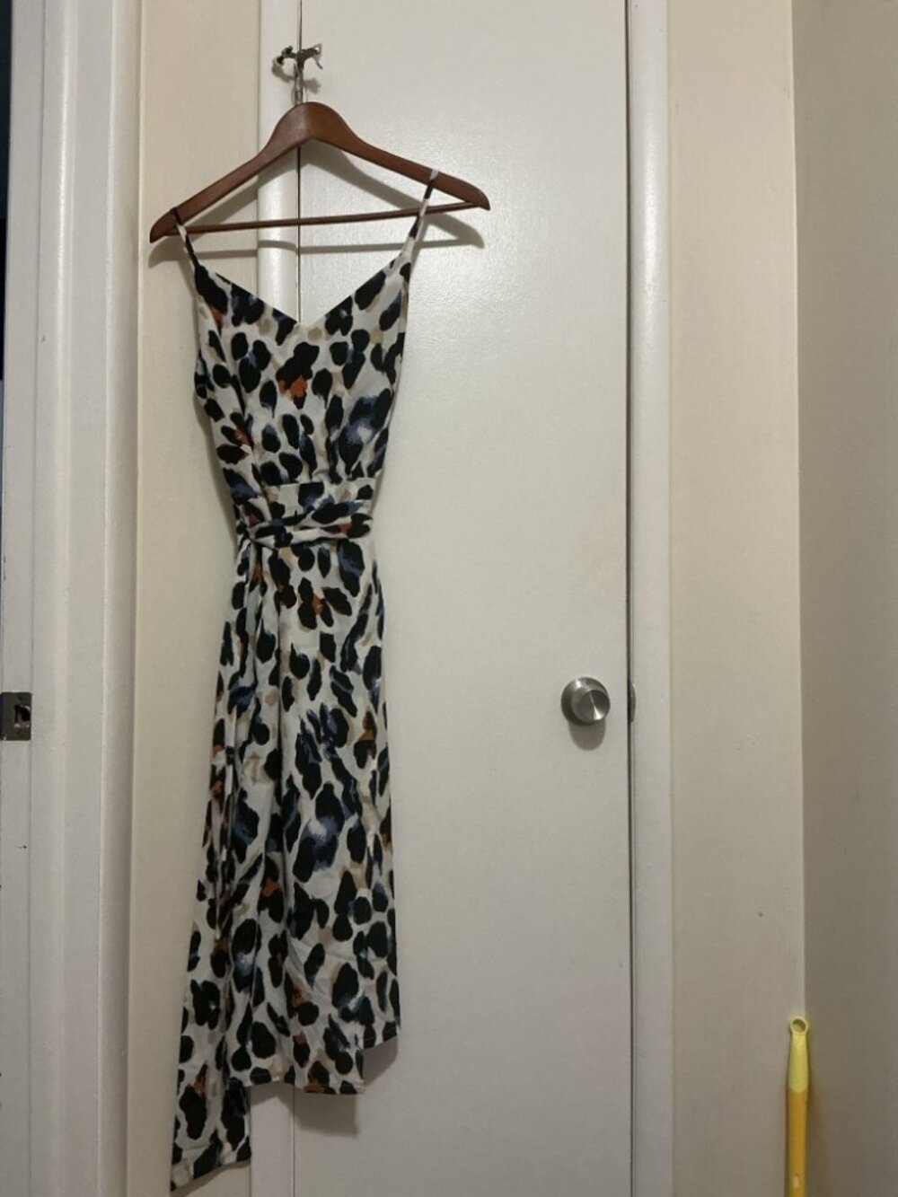 Spotted Wrap Midi Dress